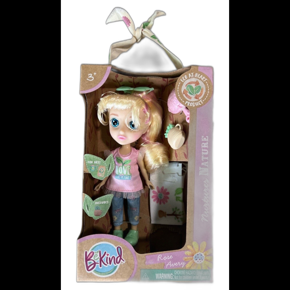 NEW Jada B-Kind Rose Avery Doll Nurtures Nature Eco Friendly 6”  Toy Accessories